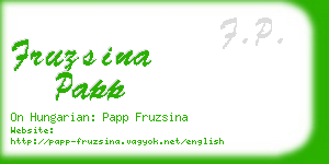 fruzsina papp business card